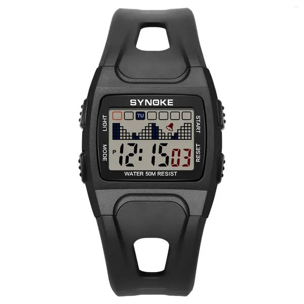 Montre-bracelets Watch de sport numérique étanche - LED Glow Date Stophatch Shockproof Square