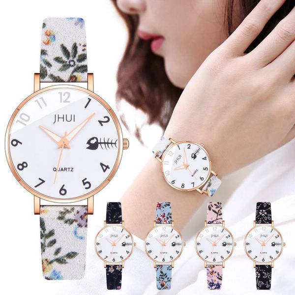 Relojes de pulsera, relojes de pulsera de cuerda, reloj de vestir para mujer, correa de cuero de estilo fresco pequeño, caja de aleación, reloj para hombre, relojes de pulsera