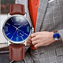 Polshorloges WJ-8102 Wal-Joy Leather Riem Quartz PolsWatch Simple Business Men Watch Relogio Masculino Luxe horloges Reloj Hombre Brand