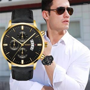 Polshorloges WJ-8725 2023 Men Sport Watches Heren Quartz Clock Man Army Military Leather Lederen polshorloge Relogio Masculino Watch