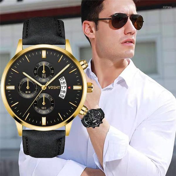 Montres-bracelets WJ-8725 2023 Hommes Sport Montres Hommes Quartz Horloge Homme Armée Militaire En Cuir Montre-Bracelet Relogio Masculino Montre