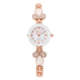 Montre-bracelettes wokai de haute qualité 18k rose gol mode décontracté petit bracelet cadran quartz quartz watch student girl horloge vintage