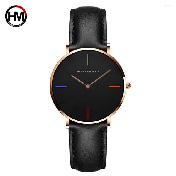 Relojes de pulsera Reloj de mujer 2023 Montre Femme Marque De Luxe Japón Movimiento de cuarzo Relojes de pulsera impermeables de cuero para mujer