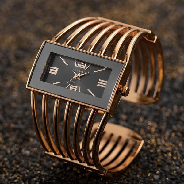 Relojes de pulsera, relojes de pulsera para mujer, diseño 2022, reloj de lujo de oro rosa para mujer y niña, reloj de cuarzo analógico de acero inoxidable, relojes de pulsera