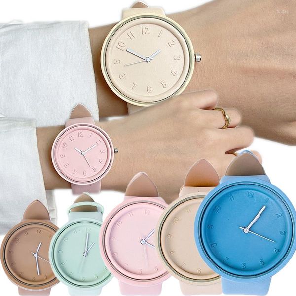 Montres-bracelets Femmes Montres Femmes Marque Sport Style Ceinture En Cuir Montre Minimaliste Filles Femme Montre À Quartz Horloge