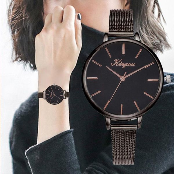 Montre-bracelettes Femmes en alliage Mesh ceinture décontractée montre Genève Genève design de dames simples Relogio Luxury 2023