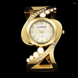 Montre-bracelets Femmes Bangle Montres Top Woman Gold Silver Silver Rhinaist Bracelet Watch Ladies Girls Casual Casual Clock