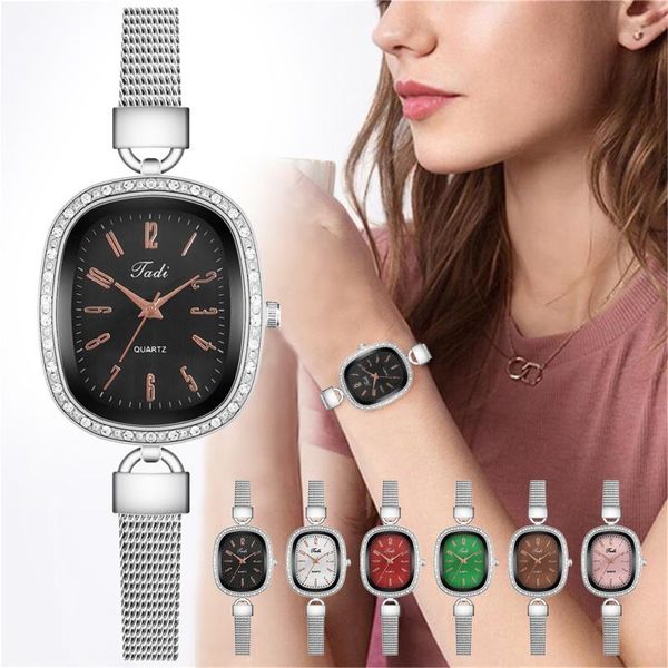 Montres-bracelets femmes Bracelet montres 2023 mode brillant dames de luxe en acier inoxydable femme montre à Quartz argent horloge montres-bracelets