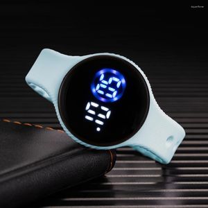 Montres-bracelets Femmes Montre numérique 2023 Mode LED Tactile Électronique Bracelet En Silicone Étanche Sport Enfants Montres Garçons Horloge Montre Femme