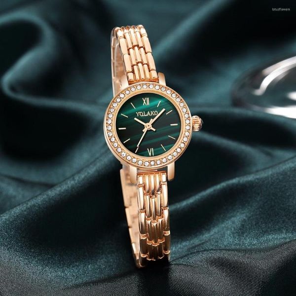 Relojes de pulsera para mujer, elegante pulsera de diamantes, reloj de cuarzo, moda 2023, reloj informal de acero inoxidable, reloj de pulsera para mujer, reloj femenino