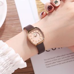 Polshorloges vrouwen mode casual lederen band armband kijkt dames wit romantisch zwart coole tijd meisje mooie liefde klokken tiener cadeau