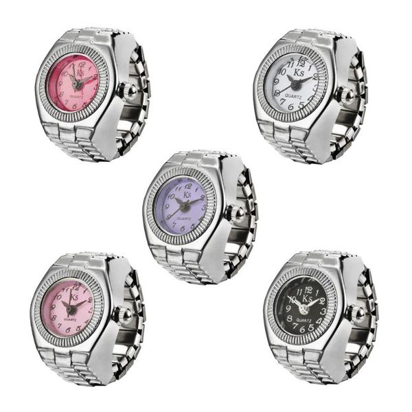 Montres-bracelets Femmes Mode Créatif Doigt Montre Couple Anneau Rétro Quartz