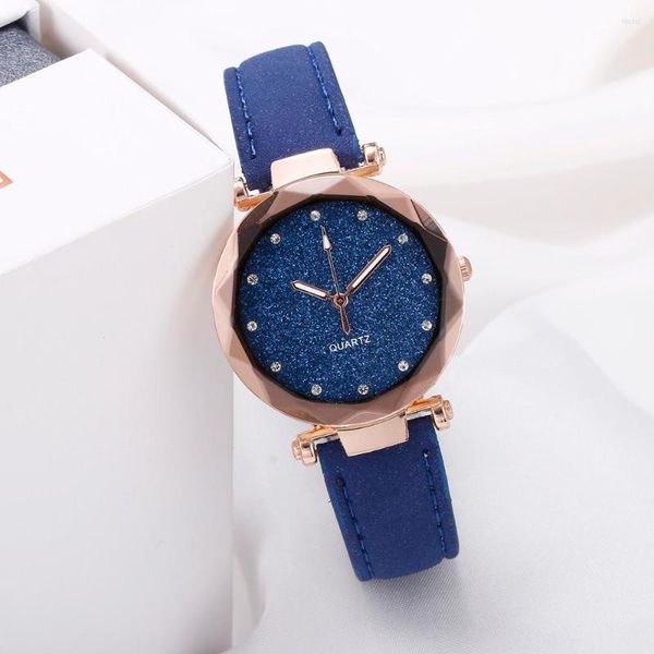 Relojes de pulsera de moda para mujer, reloj de cuarzo de oro rosa con diamantes de imitación coreanos, relojes con cinturón para mujer, reloj de pulsera Relogio
