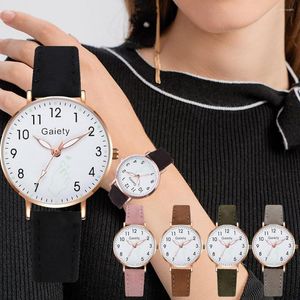 Horloges Vrouwen Lederen Riem Horloge Casual Quartz Horloges Met Kersenbloesem Armband Mode-sieraden Cadeau