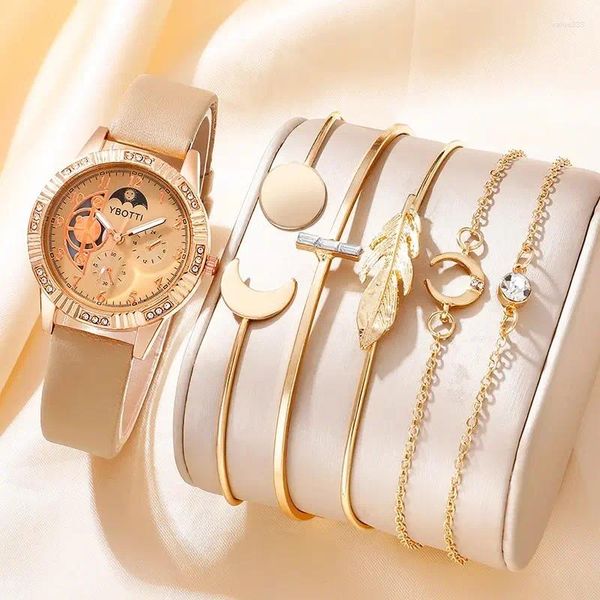 Mujeres de pulsera Cuarzo de moda femenina Relojes Mecánicos Dial Diseño de marca Reloj Femenina Damas Mujeres Mujeres Pulseras Pulseras