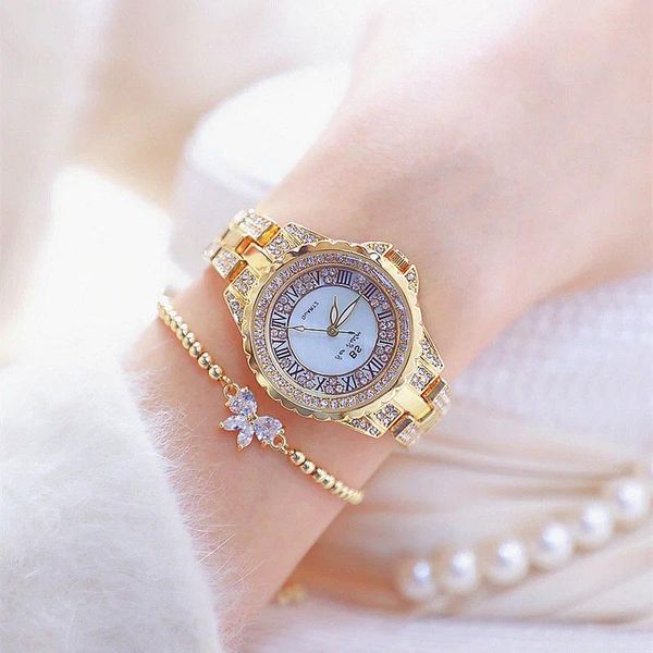 Montres-bracelets de loisirs pour femmes, bracelet en métal à Quartz, analogique, bijoux de luxe, cadeau, marque, mode exquise