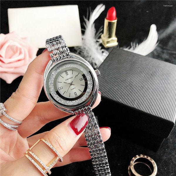 Montres-bracelets femmes luxe cristal femmes Bracelet montres haut marque mode diamant dames montre à Quartz acier femme montre-Bracelet