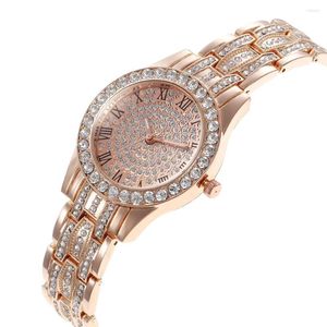Montres-bracelets femmes haut de gamme mode diamant charme montres décontracté Sport montre en acier pour femmes dames montre-bracelet à Quartz Relogio