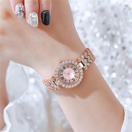 Montres-bracelets Montre Femme Bracelet Ensemble Bijoux Diamant Élégant Quartz Luxe Mode Tendance Business Girl Anniversaire Cadeau D'anniversaire