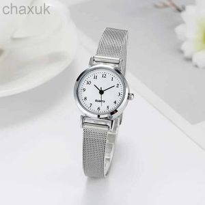 Muñecos de pulsera Mujeres Pulseras de plata vigilantes pequeños relojes de pulsera Reloj Relogio Mujer Relogio Feminino D240417