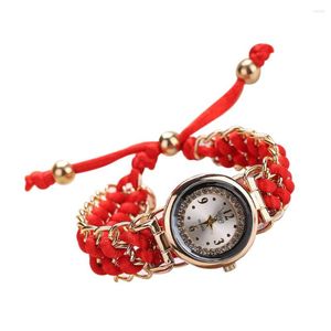 Relojes de pulsera Para Mujer, reloj 2023 con cuerda de tejer, cuerda de cadena, cuarzo analógico, movimiento informal, muñeca Digital, Relojes Para Mujer, reloj
