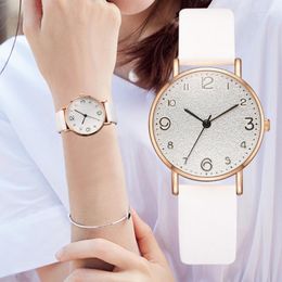 Montre-bracelets Femmes Watch Watch Fashion Casual Leather Belt Watches Simple Ladies Quartz Robe Zegarek Damskiwristwatcheswristwatches