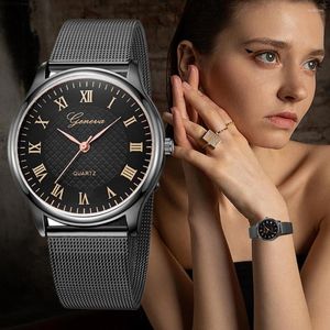 Montres-bracelets femmes montre de luxe 2023 mode Quartz Vintage montres-bracelets décontracté affaires dames en acier inoxydable femme horloge Zegarek Damski