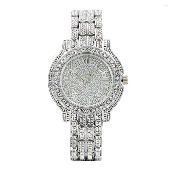 Relojes de pulsera Relojes de mujer Reloj de moda 2023 Ginebra Diseñador Vestido de mujer Plata Diamante Cuarzo Regalos de pulsera