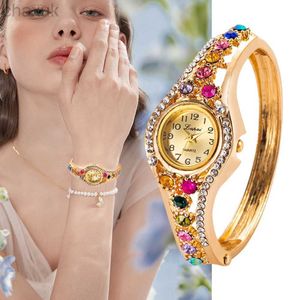 Polshorloges vrouwen kijken naar luxe strass kleine wijzerplaat waterdichte jurken diamanten armband pols horloge cadeau voor vriendin Zegarek Damski D240417