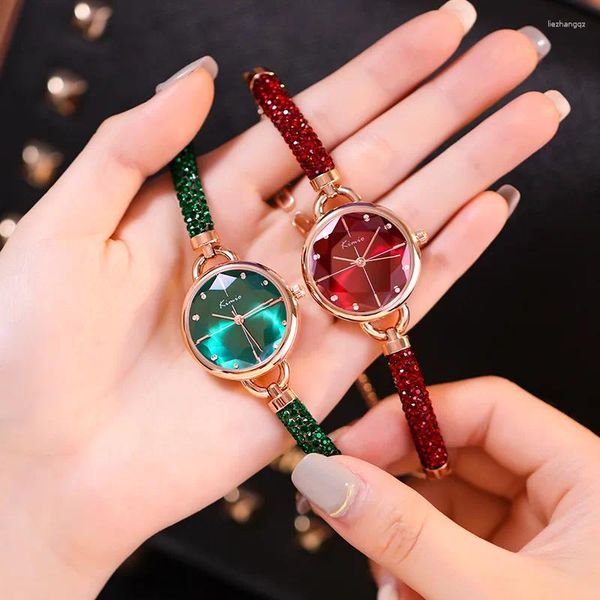 Relojes de pulsera Relojes de mujer Top Charms Dial pequeño Muñeca de mujer Oro rosa para Relogio Feminino