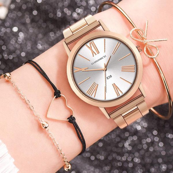 Relojes de pulsera Relojes de mujer Zegarek Damski Reloj de cuarzo Pulsera de lujo Gemstone Bow Bracele Relogio Feminino