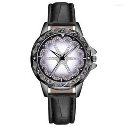 Relojes de pulsera Relojes de pulsera para mujer Reloj de pulsera analógico con correa de cuero de cuarzo informal para mujer 2022