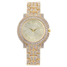 Montres-bracelets Femmes Montre-Bracelet Diamant Rond Dames Montre Bracelet Strass Mode Femme Étudiant Montre Femme 2023Montres-bracelets