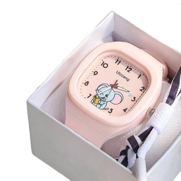 Relojes de pulsera Relojes de cuarzo para mujer Reloj luminoso con esfera de fácil lectura con correa de silicona suave para regalo de cumpleaños de novia