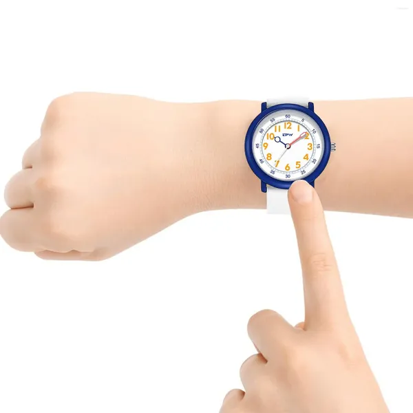 Relojes de pulsera reloj de pulsera correa de silicona luminosa 30 metros de profundidad impermeable para deportes de natación niños estudiante