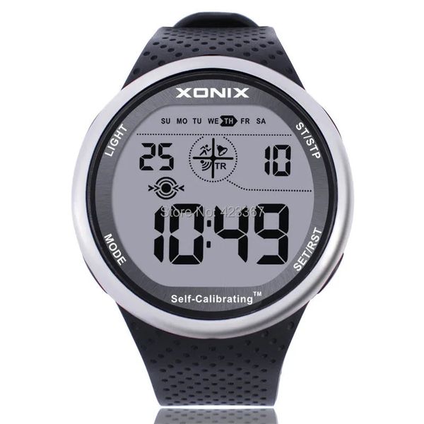 Relojes de pulsera Xonix Reloj deportivo para hombre Autocalibración Digital Impermeable 100 m Multifuncional Swim Diver Reloj de pulsera al aire libre Regalo de cumpleaños 231214