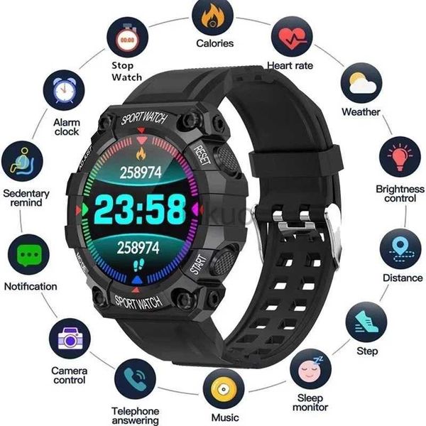 Montres-bracelets Y56 Smart Watch Hommes Femmes Smartwatch Fréquence cardiaque Moniteur de pression artérielle Fitness Tracker Montre Bracelet intelligent pour Android et iOS 24329