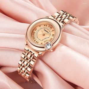 Horloges YASHIDUN Horloge Dames Mode Temperament Dames Quartz Waterdicht Massief stalen band Groothandel