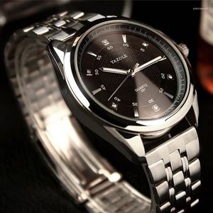 Relojes de pulsera YAZOLE Reloj para hombres Hombres Top Moda Relojes de negocios Reloj de cuarzo deportivo de acero inoxidable Relogio Masculino