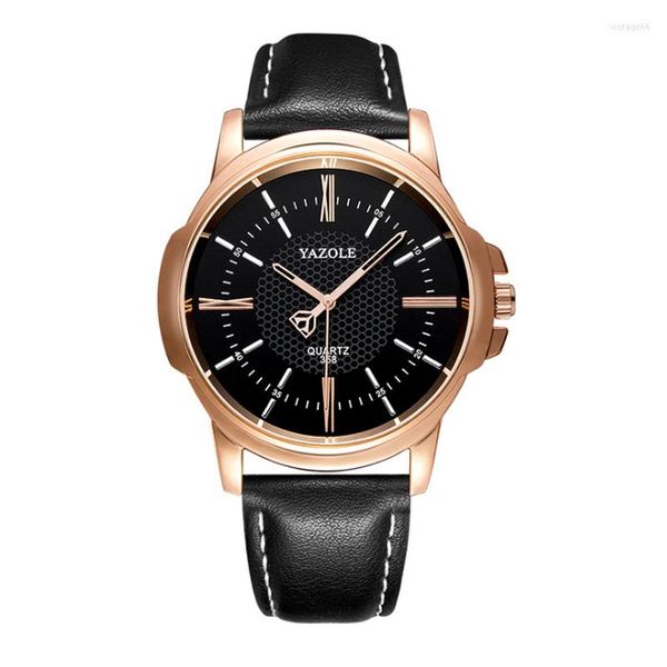 Relojes de pulsera Relojes Yazol para hombre 2022 Reloj de cuero superior Reloj de pulsera de cuarzo Reloj de pulsera de moda para negocios Reloj Hombre226H