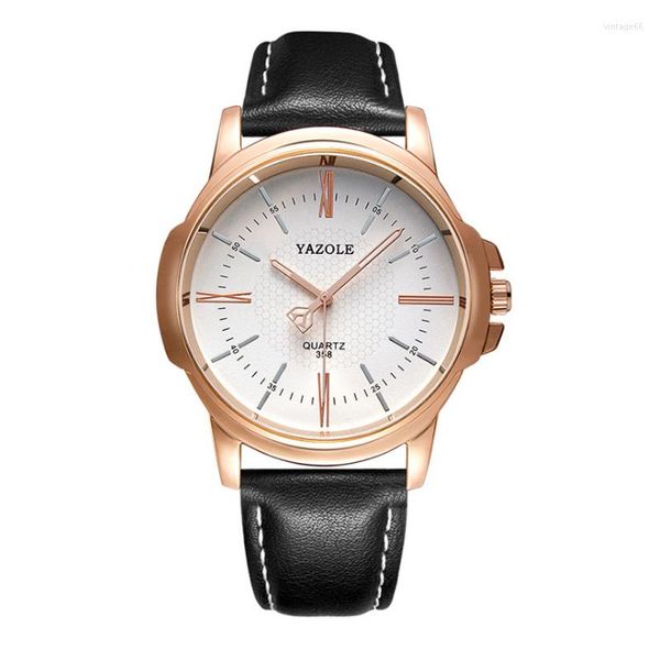 Relojes de pulsera Relojes Yazol para hombre 2022 Reloj de cuero superior Reloj de pulsera de cuarzo Reloj de pulsera de moda para negocios Reloj Hombre257a