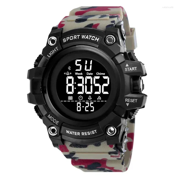 Montres-bracelets Yikaze Montre de sport pour hommes multifonctions militaires hommes réveil grand cadran montres numériques étanche montre-bracelet électronique
