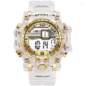 Muñecos de pulsera Yikaze Men's Sports Watches de 55 mm Big Dial Unisex Unisex Sport Watch Multifunción Reloj Led Electronic Wristwatch