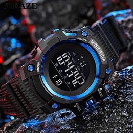 Montres-bracelets Yikaze militaire hommes montres compte à rebours chronomètre Sport montre de luxe hommes montre-bracelet numérique étanche LED montre électronique enfant 24329