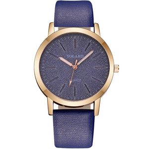 Polshorloges yolako merk vrouwen horloges dameskijk Koreaanse stijl eenvoudige modeklok casual pu band elegant kwarts polshorloge voor