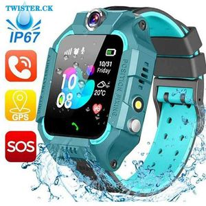 Montre-bracelets Z6f Kids Smart Watch SOS Téléphone Regardez pour les enfants avec carte SIM IP67 IMPHERPOROP RETOGE Photo Smartwatch pour iOS Android 240423