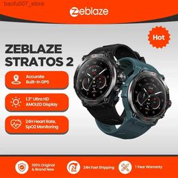 Polshorloges Zeblaze Stratos 2 GPS Intelligent AMOLED Display 24-uurs gezondheidsmonitor 5 ATM lange batterijduur intelligent