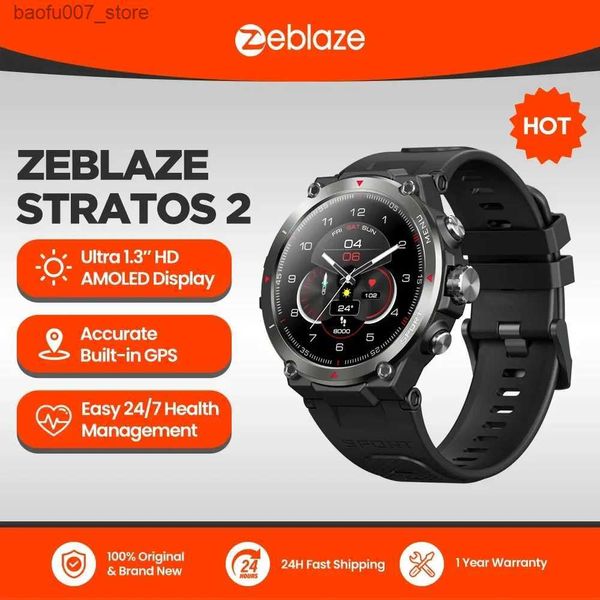 Muñecos de pulsera Zeblaze Stratos 2 GPS Monitor de salud inteligente inteligente de 24 horas con duración de batería larga