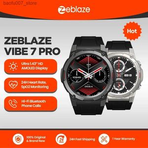 Montre-bracelets Zeblaze Vibe 7 Pro Voice Call Intelligent 1,43 pouces AMOLED Affichage haute fidélité Mobile Téléphone Durabilité militaire
