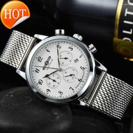 Relojes de pulsera Zeppelin Business Reloj para hombre Marca Relojes de moda Hombre Lujo Correa de malla de acero de alta calidad Top Ventas Relogio Masculino